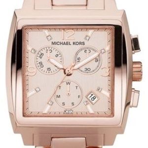 Michael Kors Rose Gold/Pink Square Watch